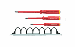 PBswiss-tools-thailand 166 ชุดไขควงหุ้มฉนวน VDE สี่แฉก 3 ตัว พร้อมที่แขวน