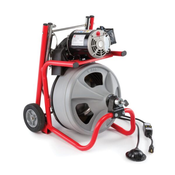 เครื่องล้างท่อ งูเหล็กทะลุ ทะลวง รุ่น K-400 (Drum Machine)