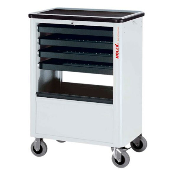 ตู้เครื่องมือชนิดมีล้อเข็น ลิ้นชักแบบถาดเปิด เปิดได้ 2 ด้าน HOLEX (Tool trolley w/shutter doors)