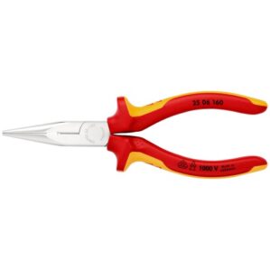 Knipex คีมปากแหลม ด้ามกันไฟ VDE 160mm. (Snipe nose pliers straight 1000VDE 160mm)