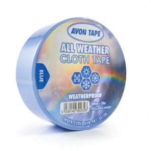 Blue Polyethylene All Weather Cloth Tape - 50mm x 50m