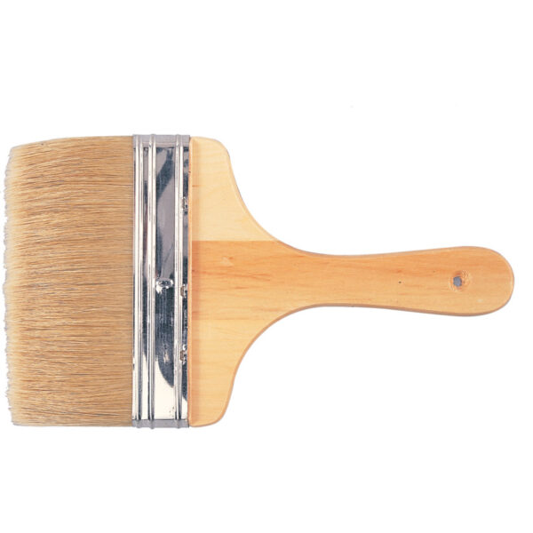 6in., Block, Natural Bristle, Angle Brush, Handle Wood