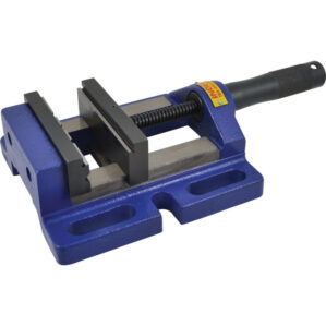 Drill Press Vice, 100mm, Bolt or Clamp Mount, Fixed Base, Cast Iron
