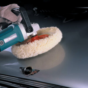 Polishing Mop. 220mm, Cupped, 100% Wool, Hook & Loop
