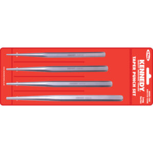 Chrome Vanadium/Steel, Punch Set, Point 3mm/4mm/5mm/6mm, 210mm/215mm/225mm/240mm