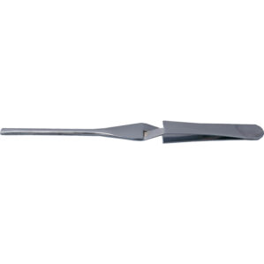 170mm, Flat Blade Cross Pattern, Tweezers, Stainless Steel