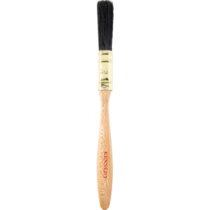 1/2in., Flat, Natural Bristle, Angle Brush, Handle Wood