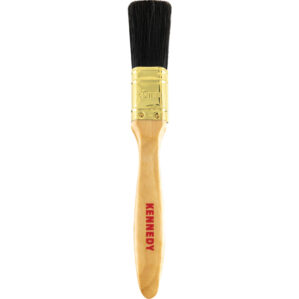 1in., Flat, Natural Bristle, Angle Brush, Handle Wood