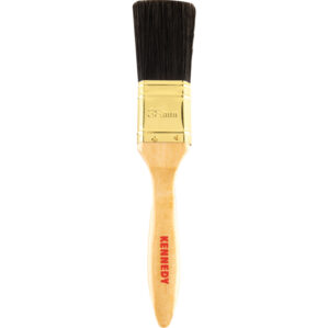 1.5in., Flat, Natural Bristle, Angle Brush, Handle Wood