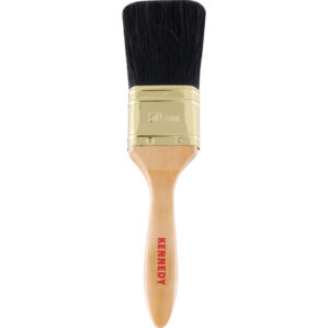 2in., Flat, Natural Bristle, Angle Brush, Handle Wood