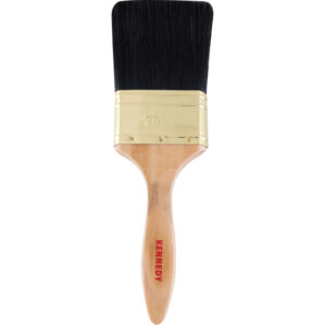 3in., Flat, Natural Bristle, Angle Brush, Handle Wood