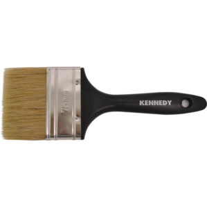 4in., Flat, Natural Bristle, Angle Brush, Handle Plastic