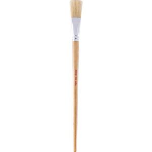 24in., Flat, Natural Bristle, Angle Brush, Handle Wood