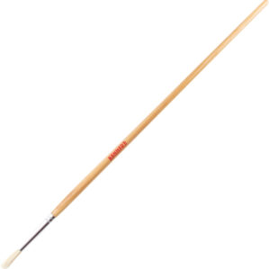 8in., Round, Natural Bristle, Angle Brush, Handle Wood