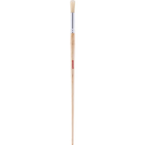 16in., Round, Natural Bristle, Angle Brush, Handle Wood