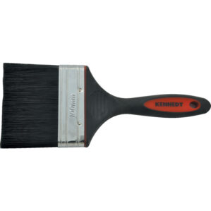 4in., Flat, Synthetic Bristle, Angle Brush, Handle Rubber