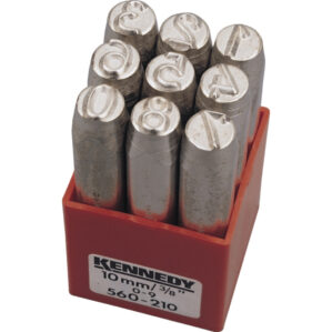 6.0mm, 0 to 9, Positive Indent, Hand Stamp