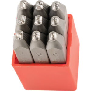 3.0mm, 0 to 9, Positive Indent, Hand Stamp