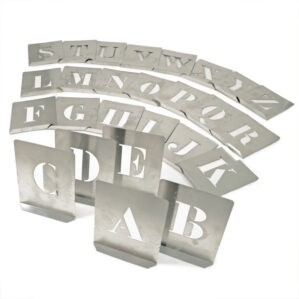 A to Z, Zinc, Stencil, 200mm, Set of 26