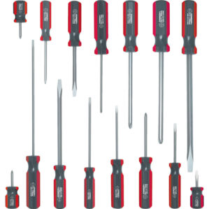 Flared/Parallel/Phillips, Screwdriver Set, Set of 15