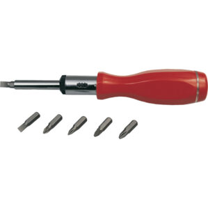 6 Piece Phillips/Pozidrive/Slotted Screwdriver Bit Set