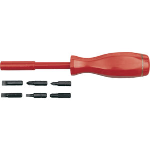 6 Piece Phillips/Pozidrive/Slotted Screwdriver Bit Set
