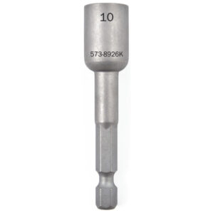Screwdriver Bit, 10mm, Socket, 1/4" Hex