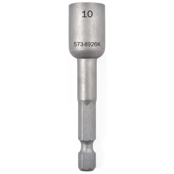 Screwdriver Bit, 10mm, Socket, 1/4" Hex