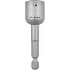 Screwdriver Bit, 14mm, Socket, 1/4" Hex