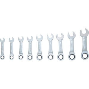 Metric, Combination Spanner Set, 10 - 19mm, Set of 9, Chrome Vanadium Steel