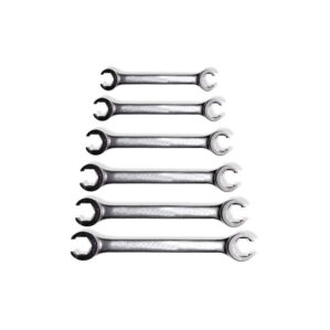 Metric, Flare Nut Spanner Set, 6 - 22mm, Set of 6, Chrome Vanadium Steel