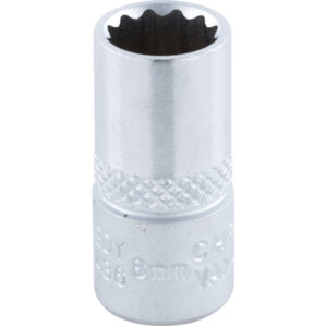8mm, Metric, Bi-Hexagon Socket, 1/4in. Drive, 12 Point