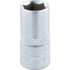 8mm, Metric, Hexagon Socket, 1/4in. Drive, 6 Point