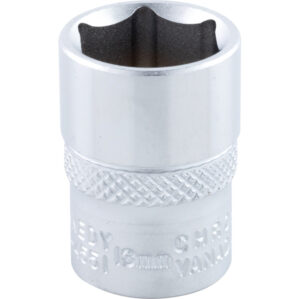 13mm, Metric, Hexagon Socket, 1/4in. Drive, 6 Point