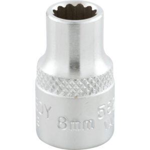 8mm, Metric, Bi-Hexagon Socket, 3/8in. Drive, 12 Point