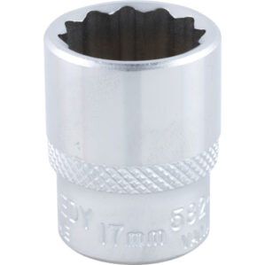 17mm, Metric, Bi-Hexagon Socket, 3/8in. Drive, 12 Point