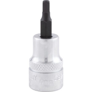 4mm, Metric, Hexagon Bit Socket, 3/8in. Drive, 6 Point