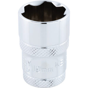 19mm, Metric, KenGrip Socket, 1/2in. Drive, 6 Point