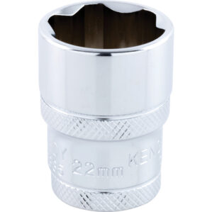 22mm, Metric, KenGrip Socket, 1/2in. Drive, 6 Point
