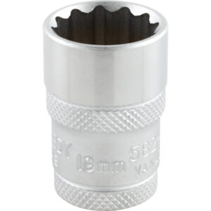 19mm, Metric, Bi-Hexagon Socket, 1/2in. Drive, 12 Point