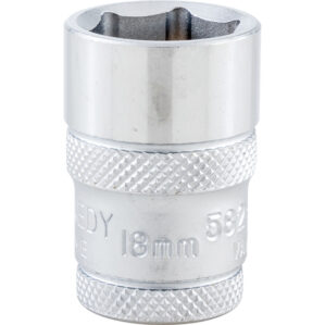 18mm, Metric, Hexagon Socket, 3/8in. Drive, 6 Point