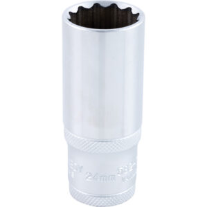 24mm, Metric, Bi-Hexagon Socket, 1/2in. Drive, 12 Point