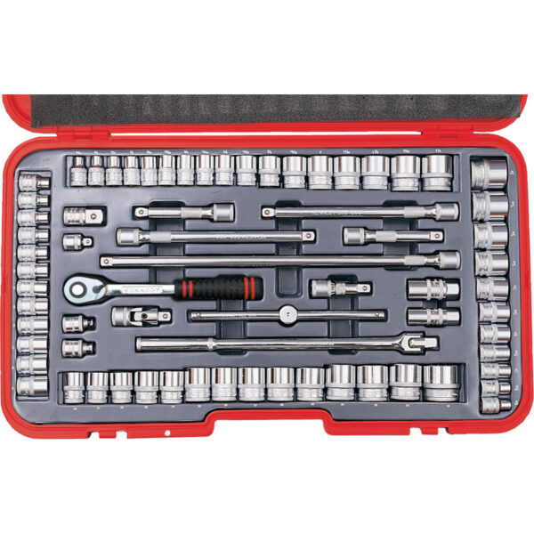 1/2in. Socket Set, Imperial/Metric/Whitworth, Set of 70