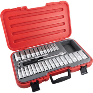 1/2in. Socket Set, Imperial/Metric, Set of 30
