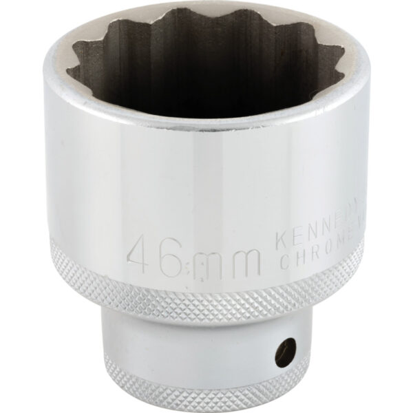 46mm, Metric, Bi-Hexagon Socket, 3/4in. Drive, 12 Point