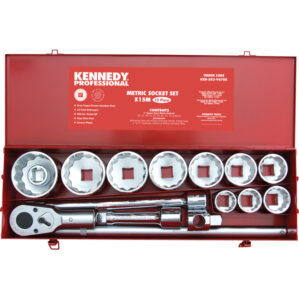 1in. Socket Set, Metric, Set of 15
