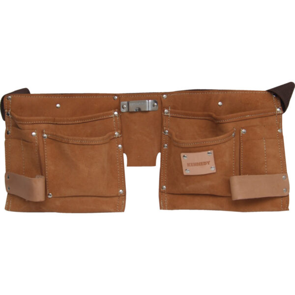 Leather, Belt Pouch, 10 Pockets, Brown