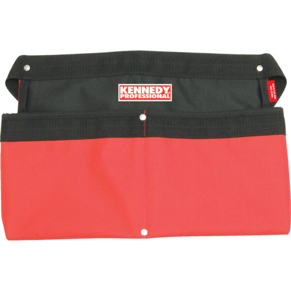 Polyester, Belt Pouch, 2 Pockets, Red/Black