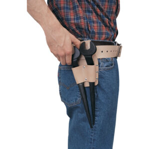 Leather, Holster, 2 Pockets, Tan