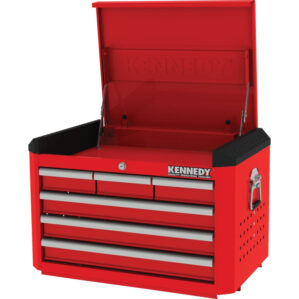 Tool Chest, Industrial Range, Red, 6 Drawers, (H) 454mm x (W) 461mm x (L) 706mm
